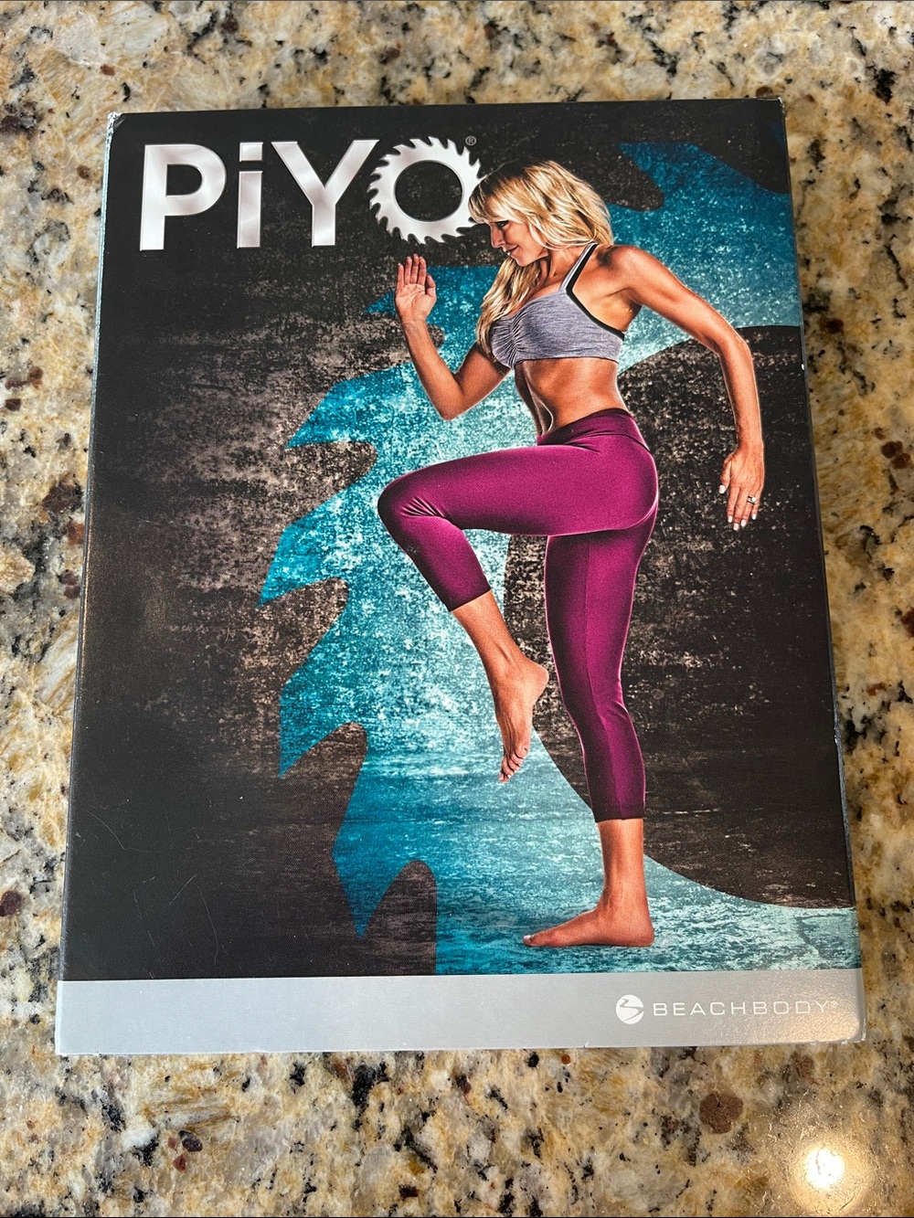 PiYO Workout DVD Cover with Magenta Leggings